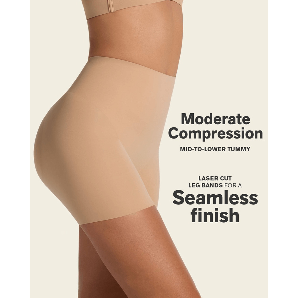 Leonisa Undetectable Padded Instant Butt Lift Shaper Short Natural Beige Large - Picture 2 of 6